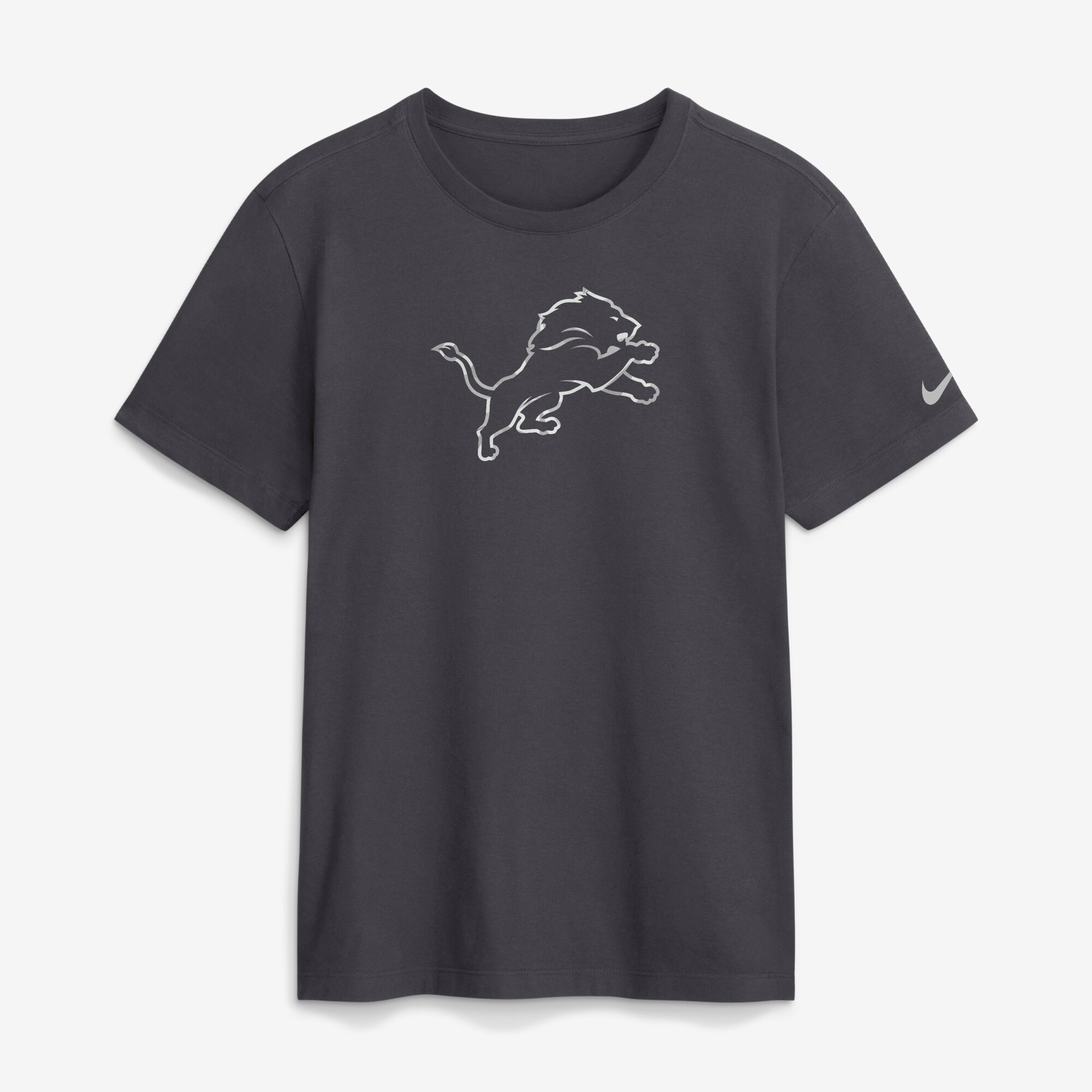 Men's Nike Anthracite Detroit Lions Fractal Logo T-Shirt