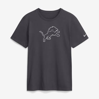 Men's Nike Anthracite Detroit Lions Fractal Logo T-Shirt
