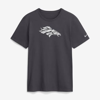 Men's Nike Anthracite Denver Broncos Fractal Logo T-Shirt