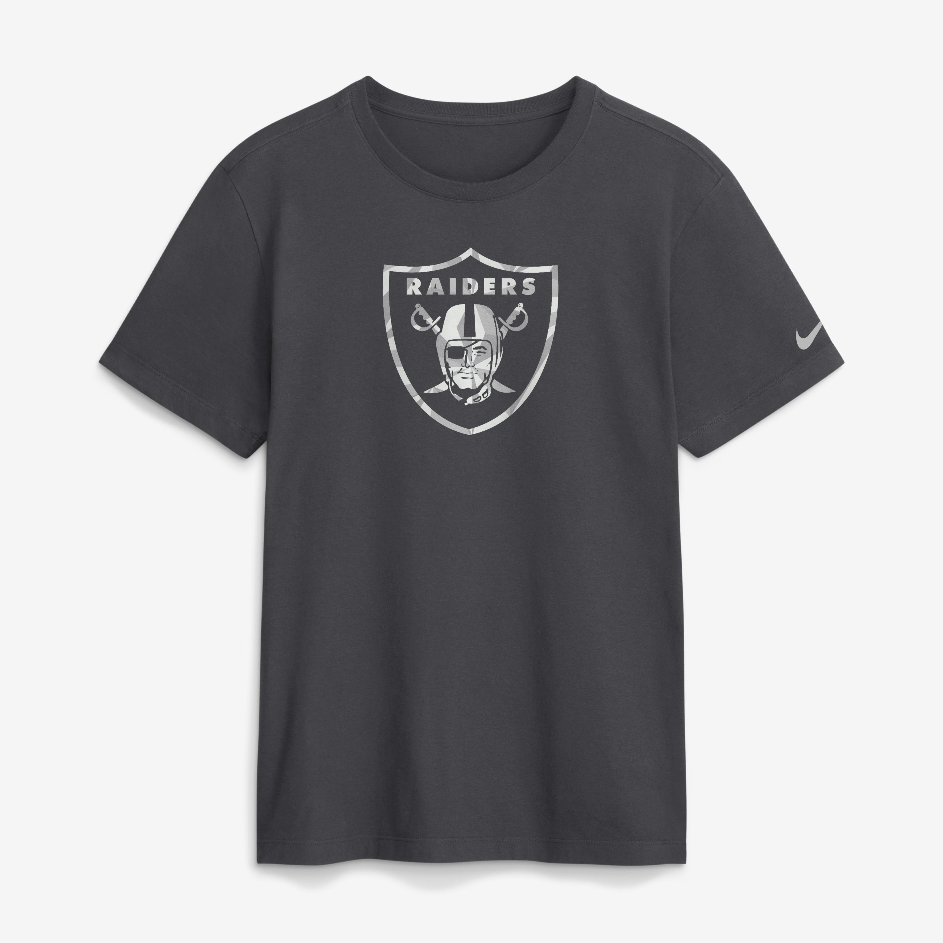 Men's Nike Anthracite Las Vegas Raiders Fractal Logo T-Shirt