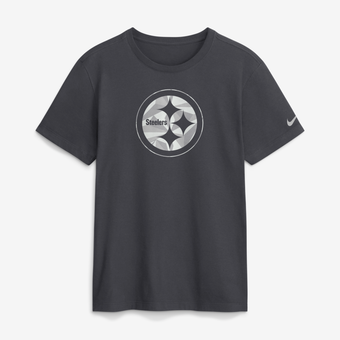 Men's Nike Anthracite Pittsburgh Steelers Fractal Logo T-Shirt