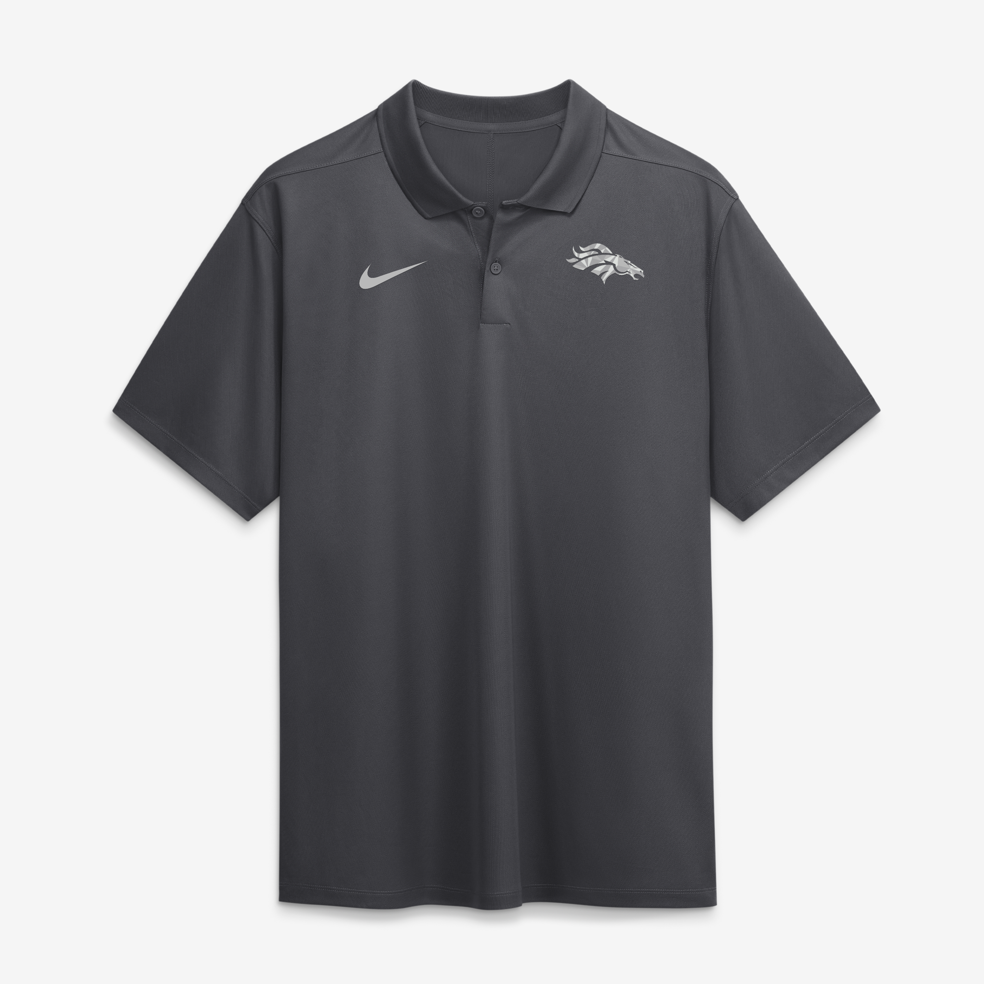 Men's Nike Anthracite Denver Broncos Fractal Logo Victory Dri-FIT Polo