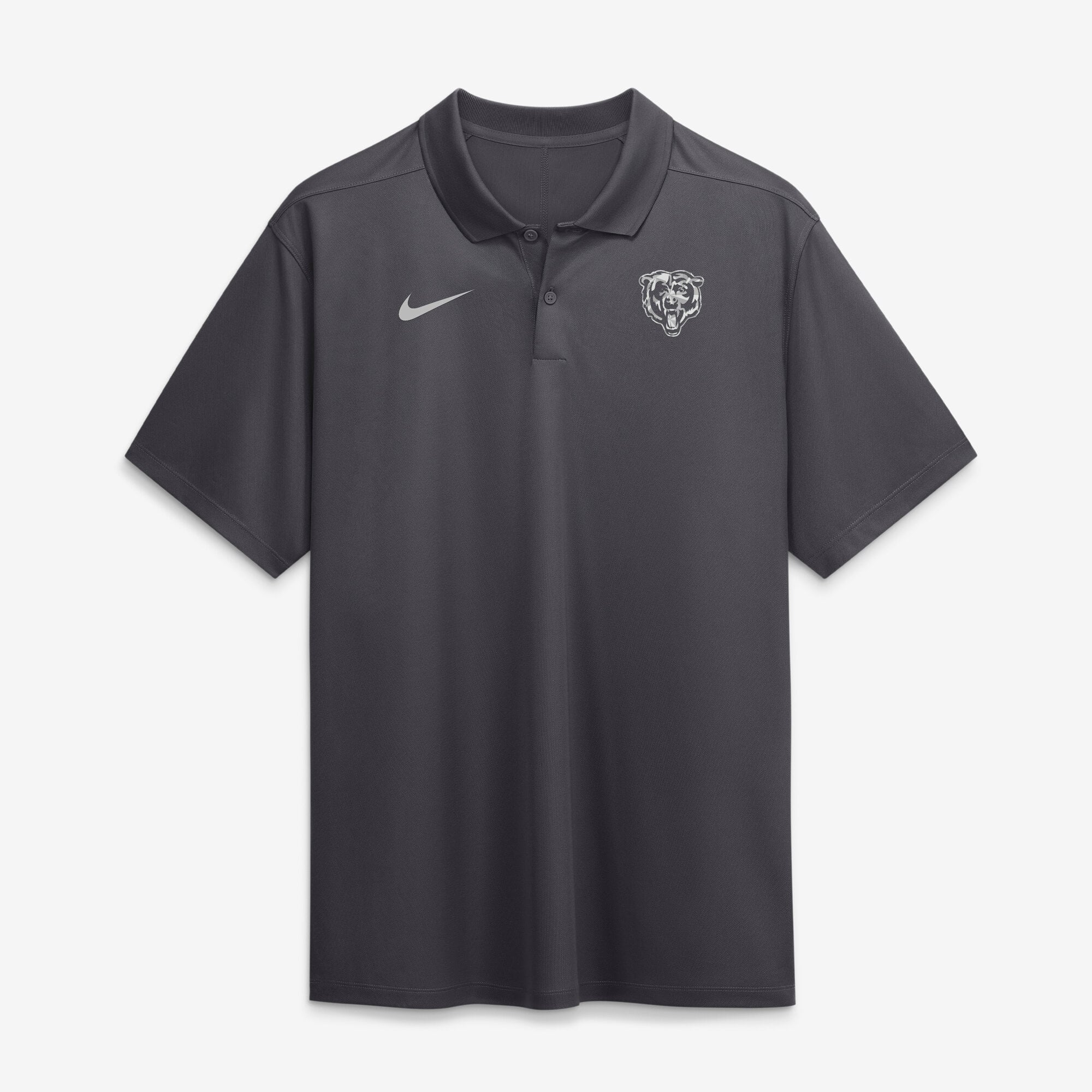 Men’s Nike Anthracite Chicago Bears Fractal Logo Victory Dri-FIT Polo