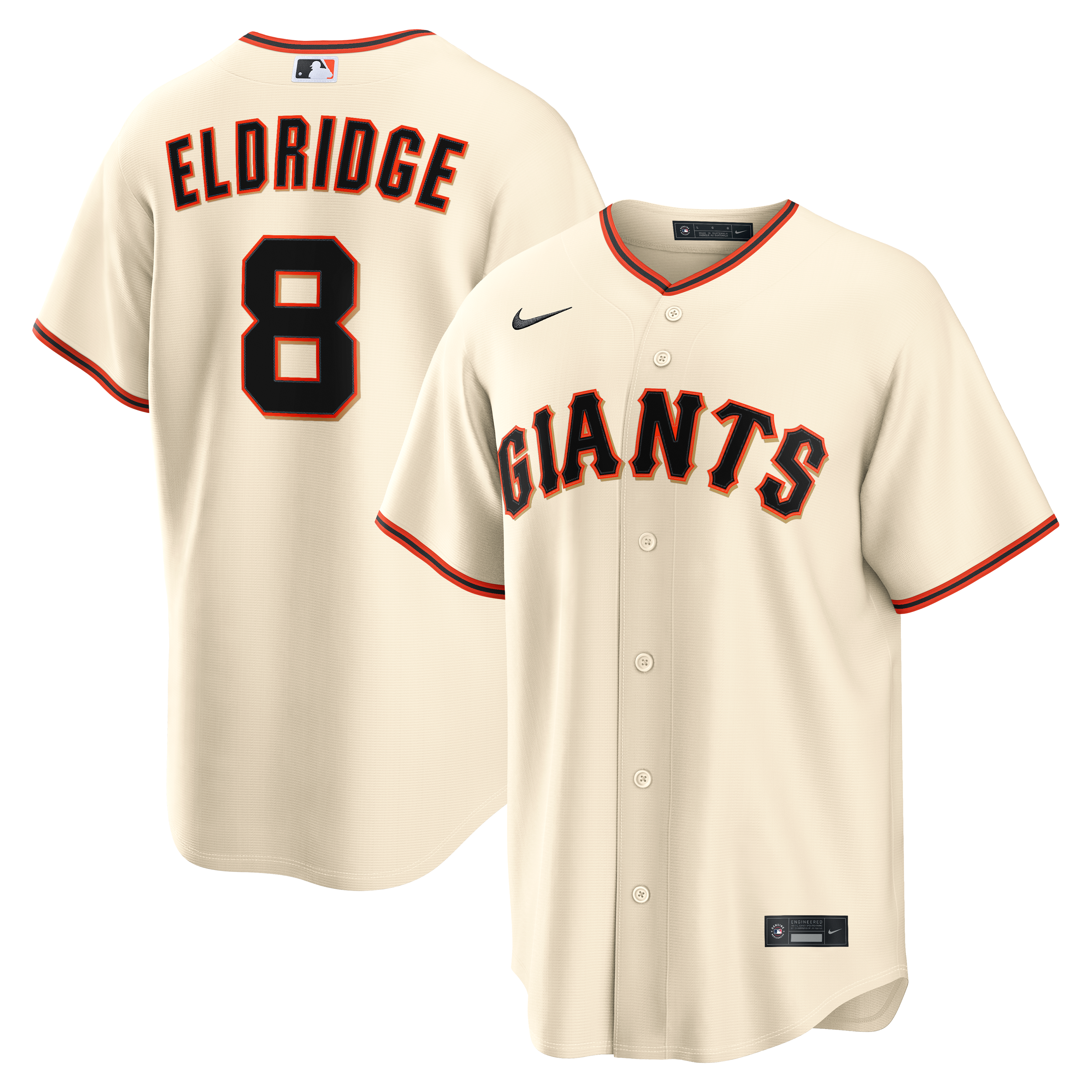 Men's Nike Bryce Eldridge Cream San Francisco Giants Home Replica Jersey