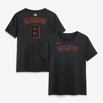 Women's Nike Bryce Eldridge Black San Francisco Giants Home Name & Number T-Shirt