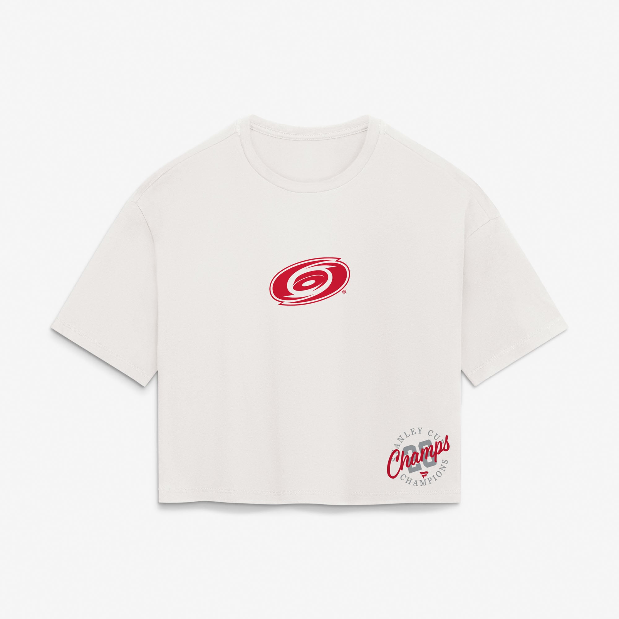 Women's Fanatics Cream Carolina Hurricanes 2026 Stanley Cup Champions Cropped Top
