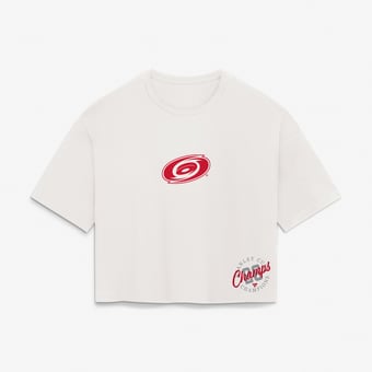 Women's Fanatics Cream Carolina Hurricanes 2026 Stanley Cup Champions Cropped Top