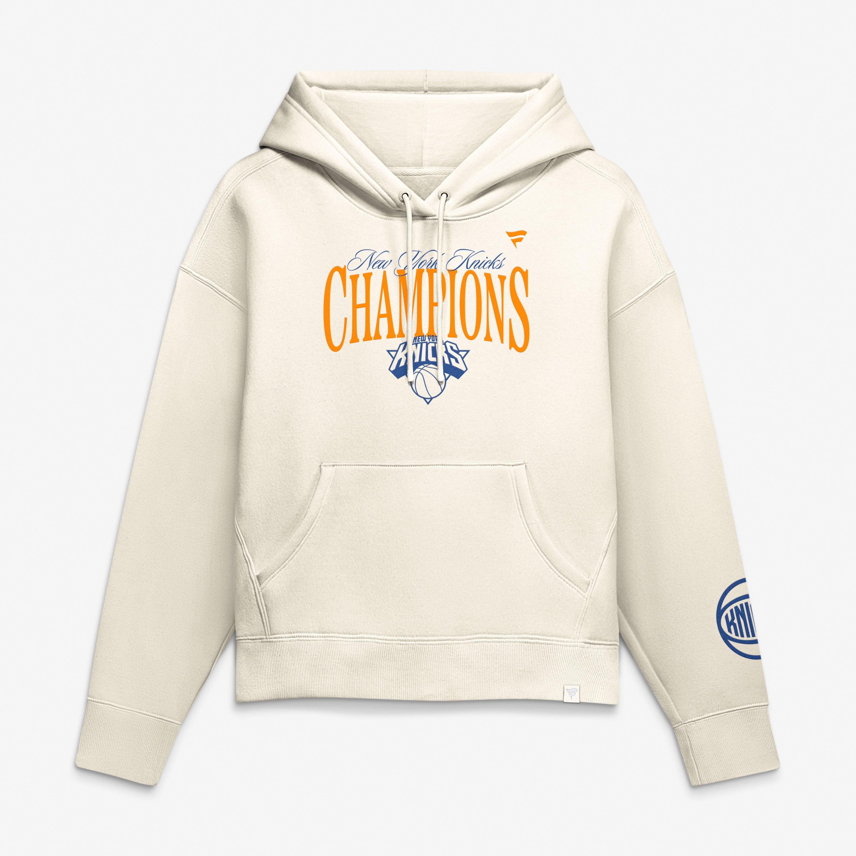 Women's Fanatics Cream New York Knicks 2026 NBA Finals Champions Legacy Hoodie
