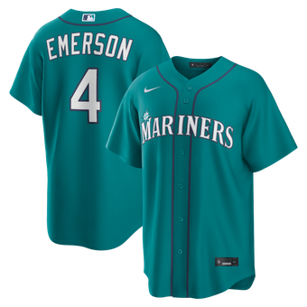 Men's Nike Colt Emerson Teal Seattle Mariners Alternate Replica Jersey