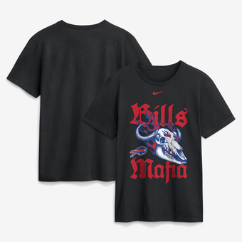 Men's Nike  Black Buffalo Bills Mafia Skull Club T-Shirt