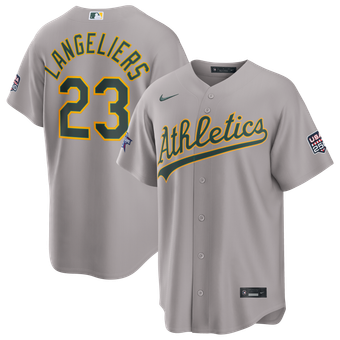 2026 All-Star Game Men's Athletics Shea Langeliers Nike Gray Replica Jersey