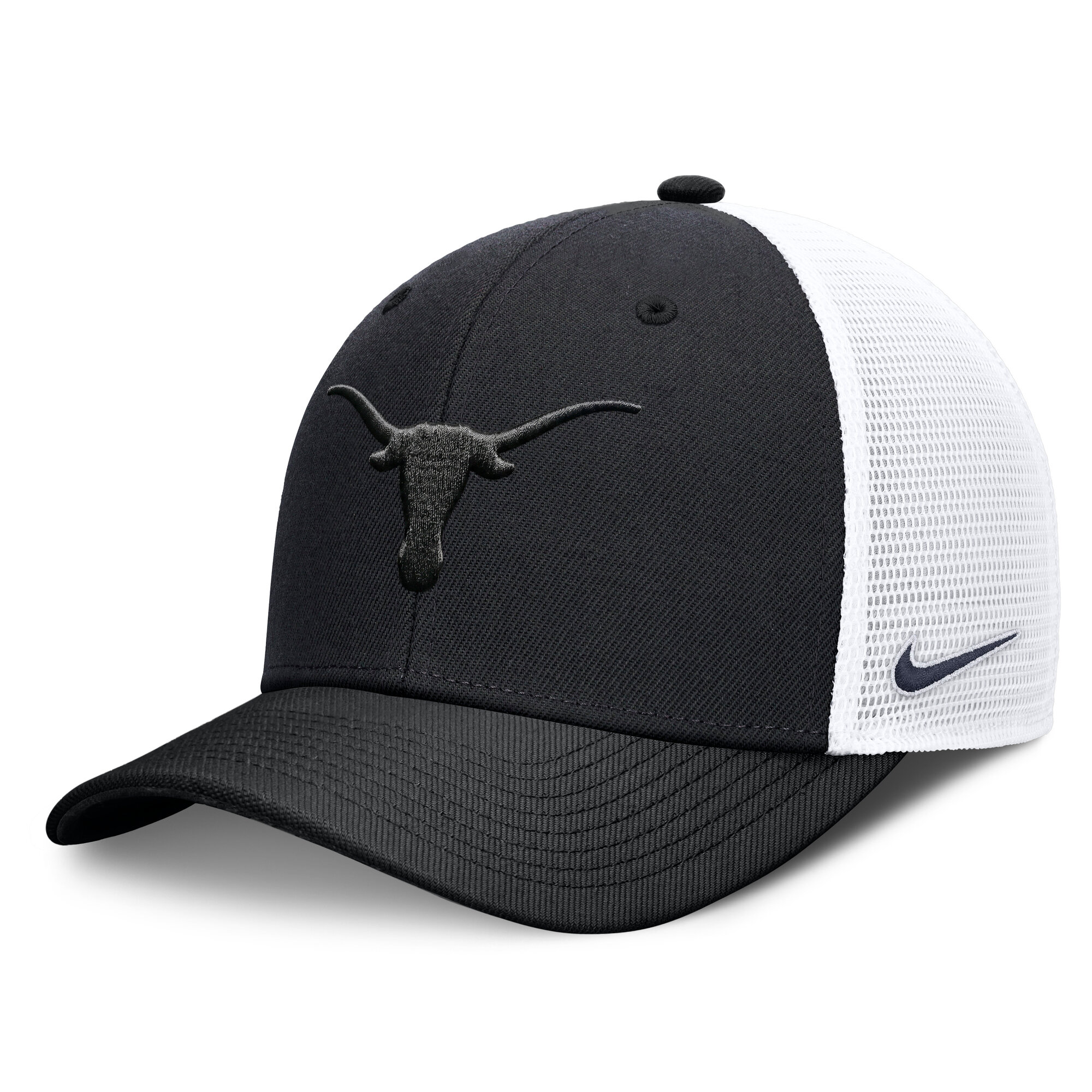 Unisex Nike  Black Texas Longhorns Tonal Dri-FIT Rise Trucker Adjustable Hat