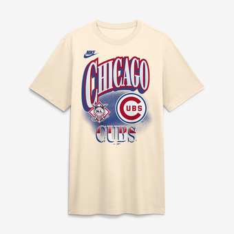 Men's Nike Natural Chicago Cubs Vintage Tri-Blend T-Shirt