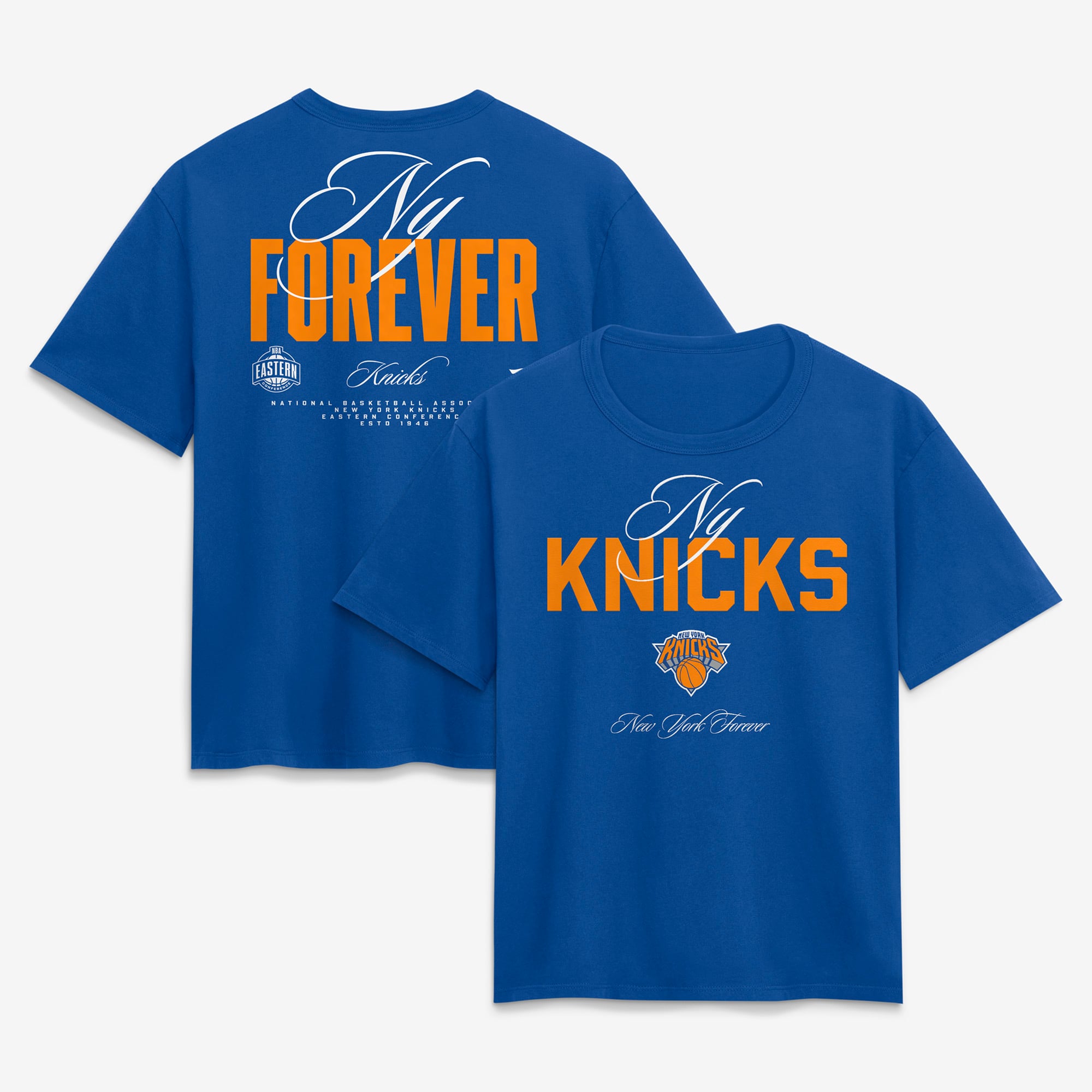 Women's Fanatics Blue New York Knicks NY Forever Cotton T-Shirt