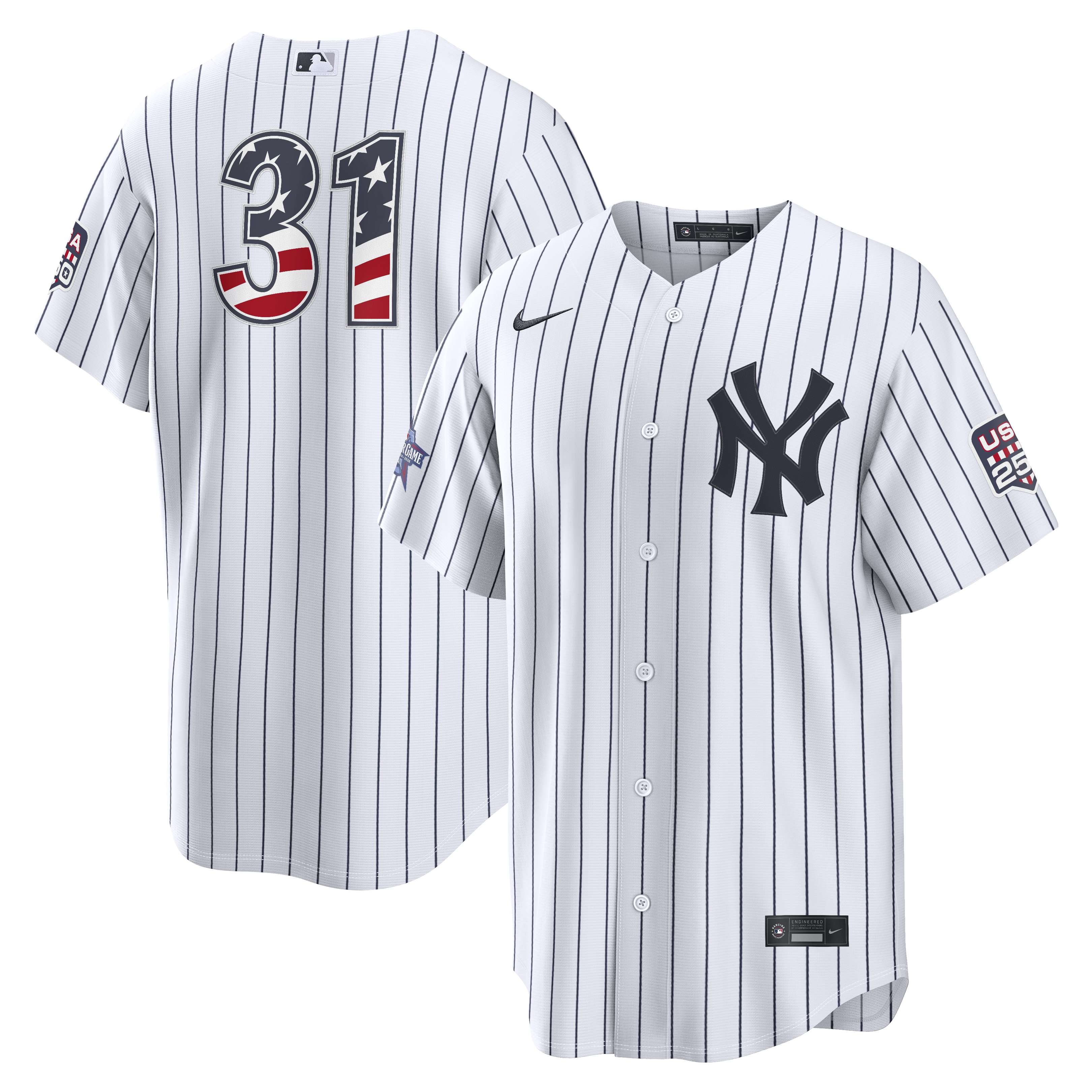 2026 All-Star Edition Stars & Stripes Men's New York Yankees Cam Schlittler Nike White Stadium Jersey