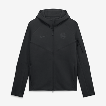 Men's Nike  Black Georgia Bulldogs Tech Fleece Raglan Full-Zip Windrunner Hoodie