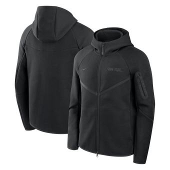 Men's Nike  Black Ohio State Buckeyes Tech Fleece Raglan Full-Zip Windrunner Hoodie