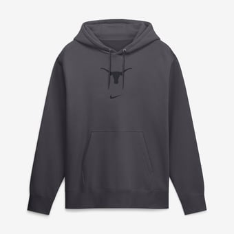 Men's Nike  Anthracite Texas Longhorns Washed Club Fleece Pullover Hoodie