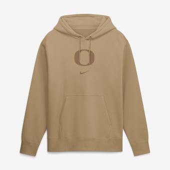 Men's Nike  Tan Oregon Ducks Washed Club Fleece Pullover Hoodie