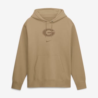 Men's Nike  Tan Georgia Bulldogs Washed Club Fleece Pullover Hoodie
