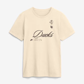 Men's Nike  Natural Oregon Ducks Script T-Shirt