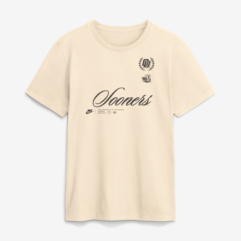 Men's Nike  Natural Oklahoma Sooners Script T-Shirt