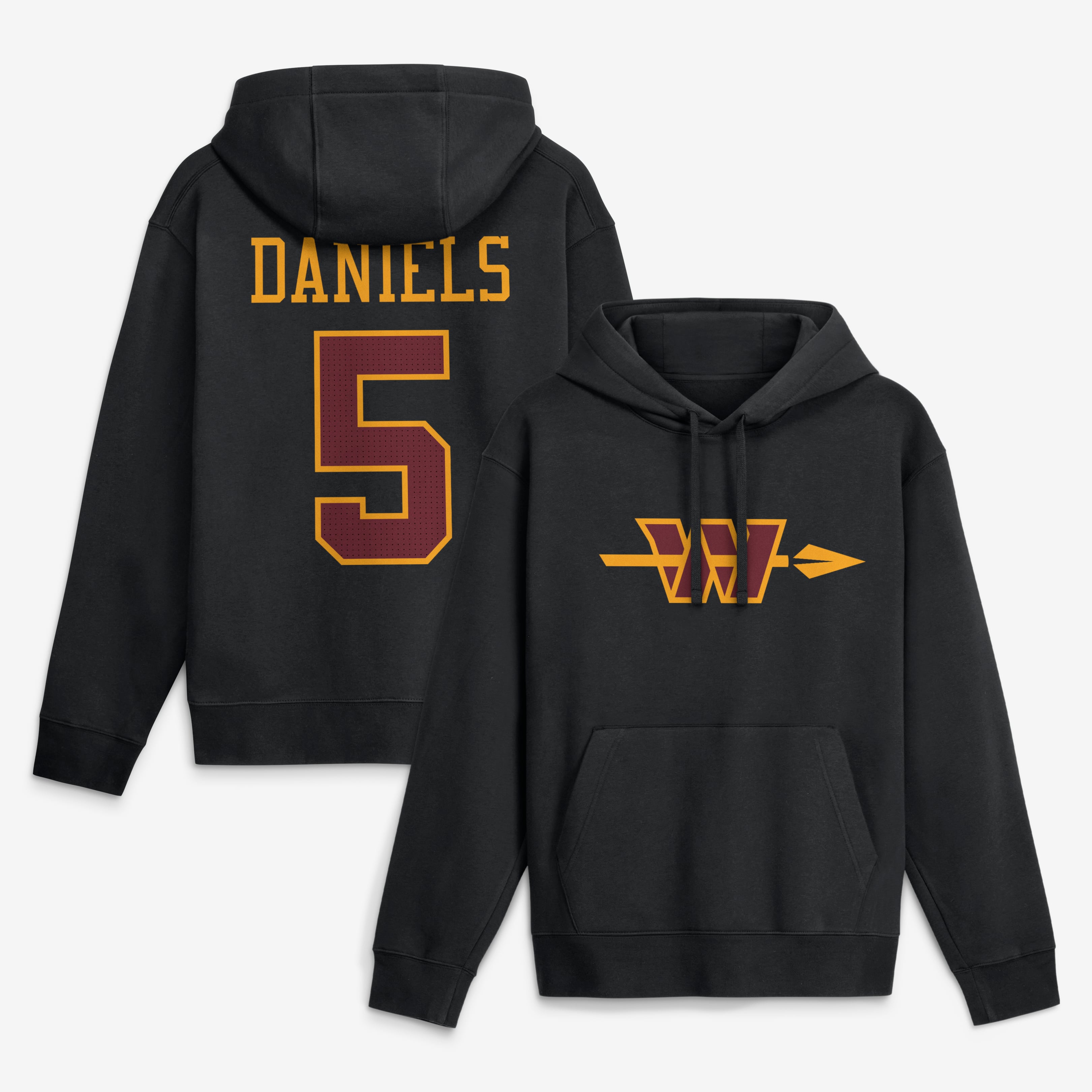Men's Nike Jayden Daniels Black Washington Commanders Name & Number Hoodie