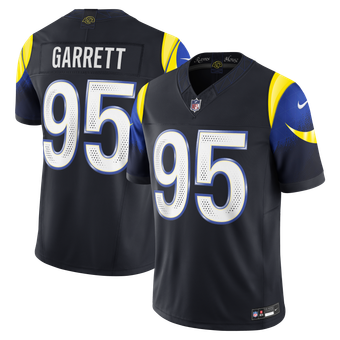 Men's Nike Myles Garrett Dark Blue Los Angeles Rams Rivalries Collection Stitched Limited Jersey