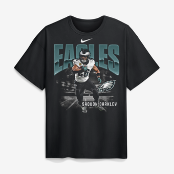 Men's Nike Saquon Barkley Black Philadelphia Eagles Player Graphic Max90 T-Shirt