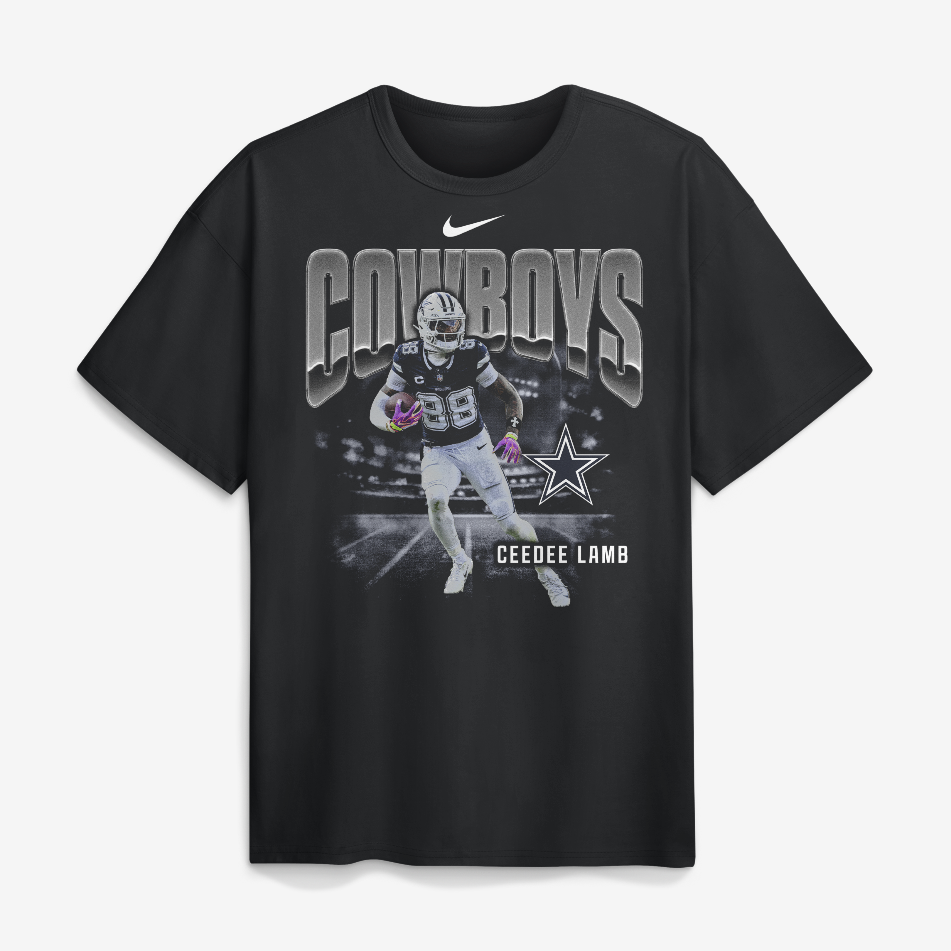 Men's Nike CeeDee Lamb Black Dallas Cowboys Player Graphic Max90 T-Shirt
