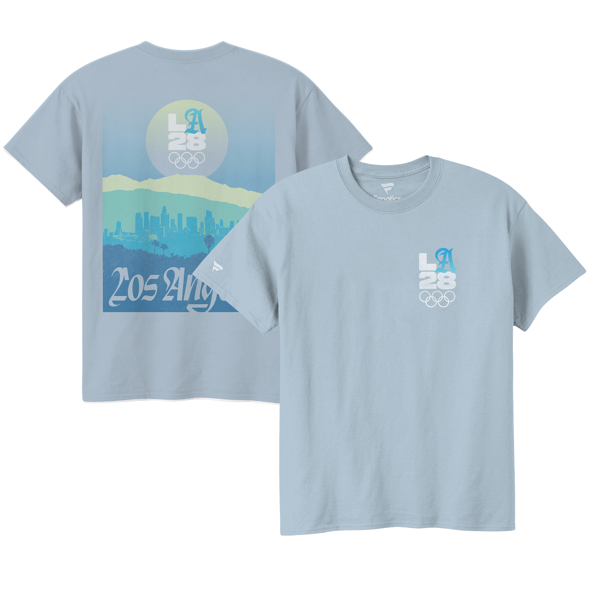 Men's Fanatics Powder Blue LA28 Bluebell Collection Landscape T-Shirt