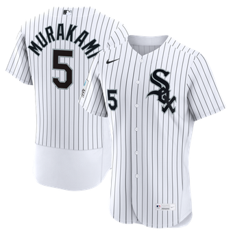 Men's Nike Munetaka Murakami White Chicago White Sox  Authentic Sponsor Patch Jersey