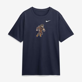 Men's Nike Navy West Virginia Mountaineers Rushing Mascot Dri-FIT T-Shirt