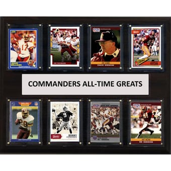 Washington Commanders 12" x 15" Trading Card Plaque