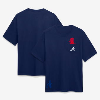 Unisex Fanatics  Atlanta Braves Navy Pocket Mascot T-Shirt