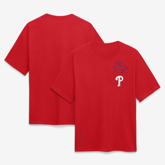 Unisex Fanatics  Philadelphia Phillies Red Pocket Mascot T-Shirt