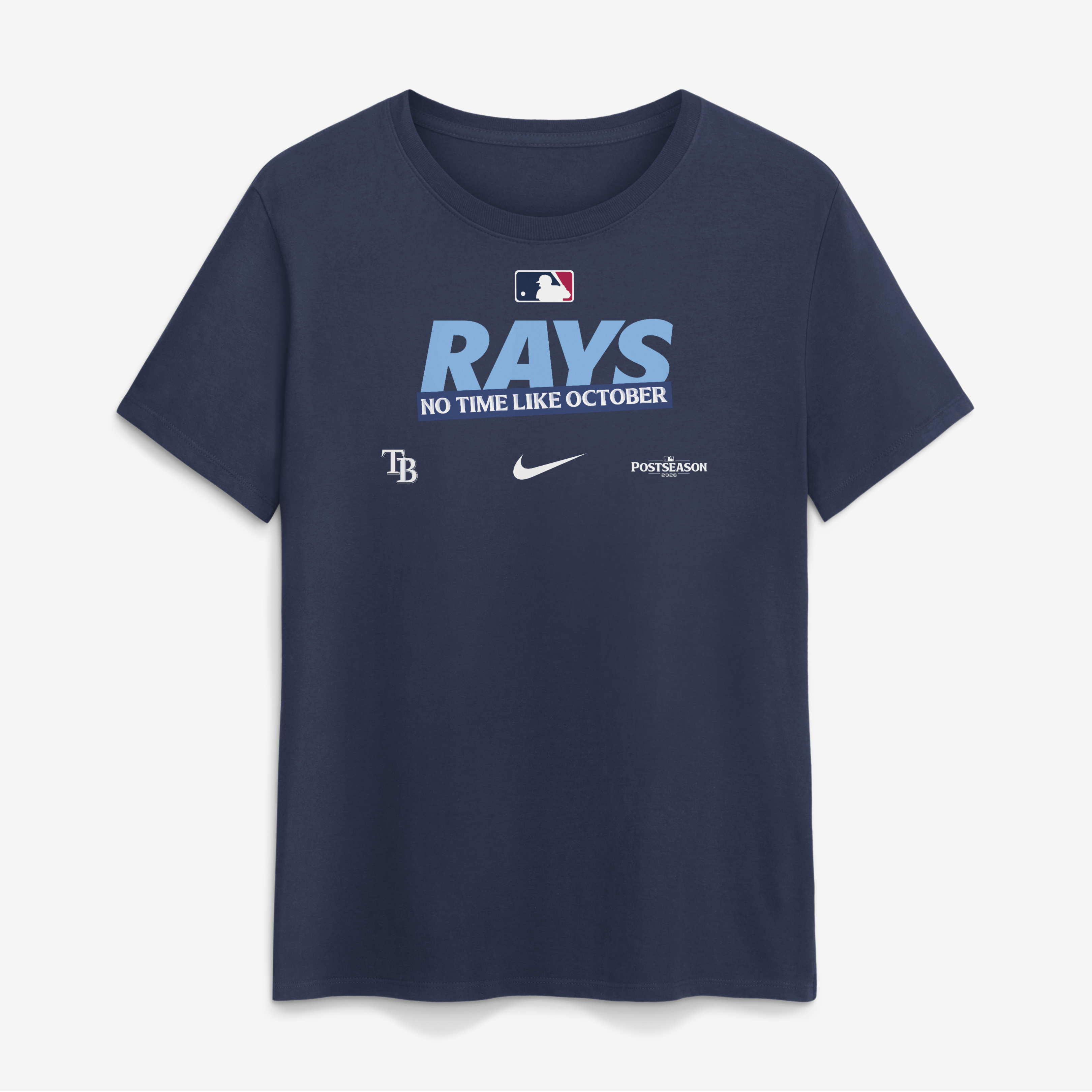 Women's Nike Navy Tampa Bay Rays 2026 MLB Postseason Authentic Collection T-Shirt