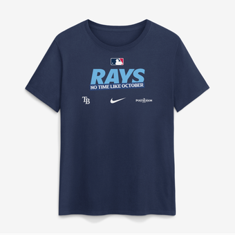 Women's Nike Navy Tampa Bay Rays 2026 MLB Postseason Authentic Collection T-Shirt