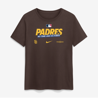 Women's Nike Brown San Diego Padres 2026 MLB Postseason Authentic Collection T-Shirt
