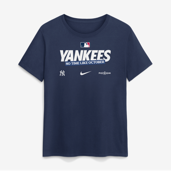 Women's Nike Navy New York Yankees 2026 MLB Postseason Authentic Collection T-Shirt