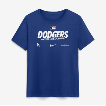 Women's Nike Blue Los Angeles Dodgers 2026 MLB Postseason Authentic Collection T-Shirt
