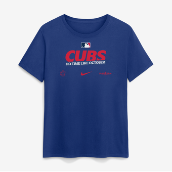 Women's Nike Blue Chicago Cubs 2026 MLB Postseason Authentic Collection T-Shirt