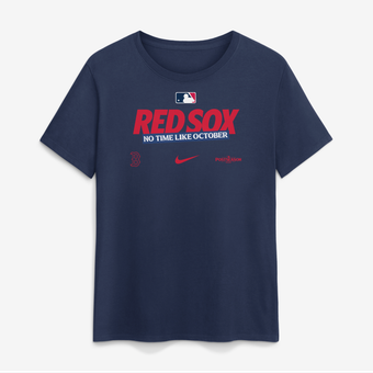 Women's Nike Navy Boston Red Sox 2026 MLB Postseason Authentic Collection T-Shirt