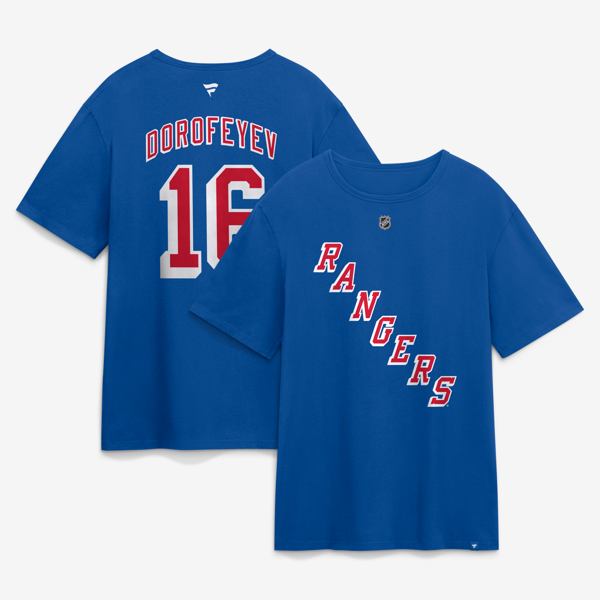 Men's Fanatics Pavel Dorofeyev Blue New York Rangers Authentic Stack Name & Number T-Shirt