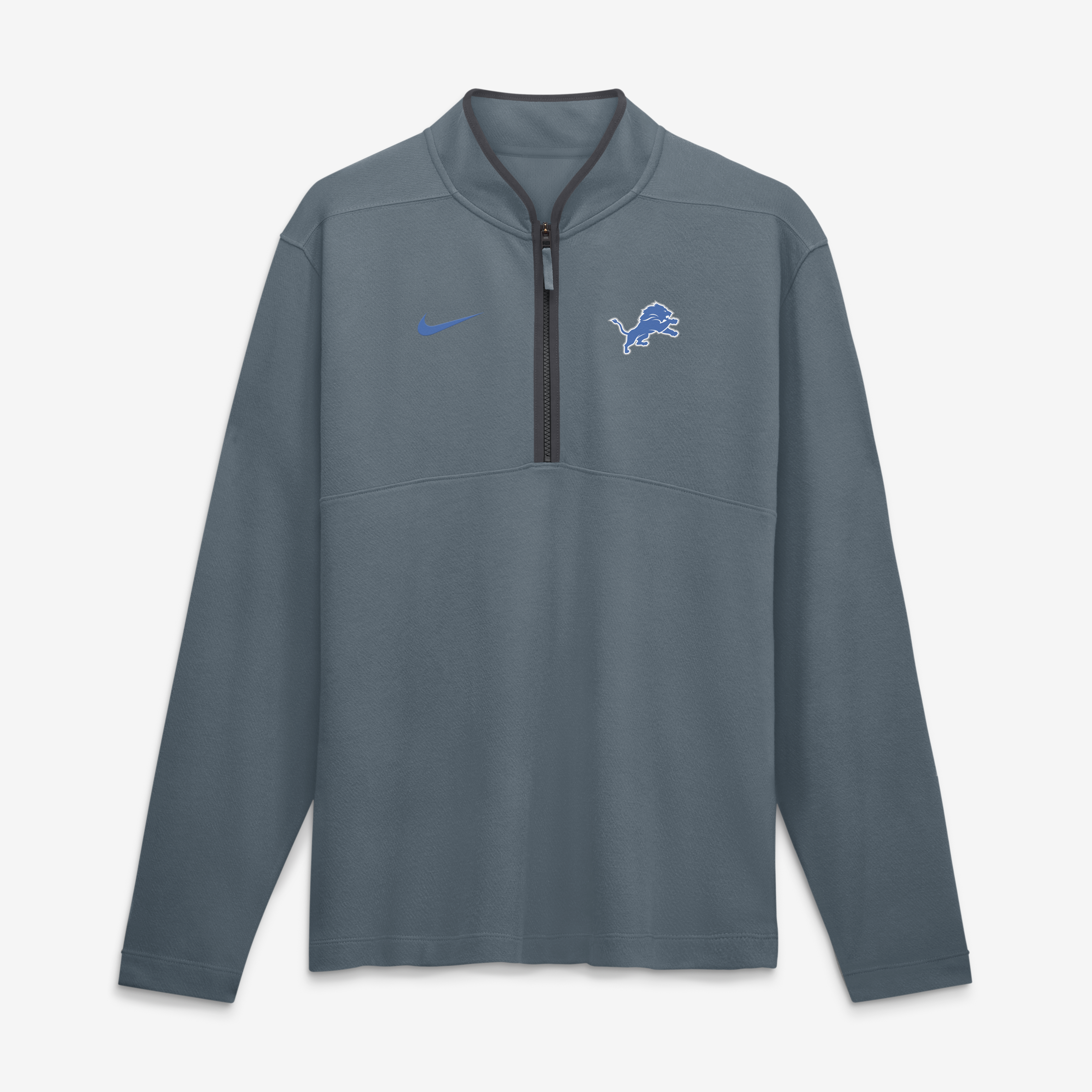 Men's Nike  Anthracite Detroit Lions Dri-FIT Victory Half-Zip Pullover