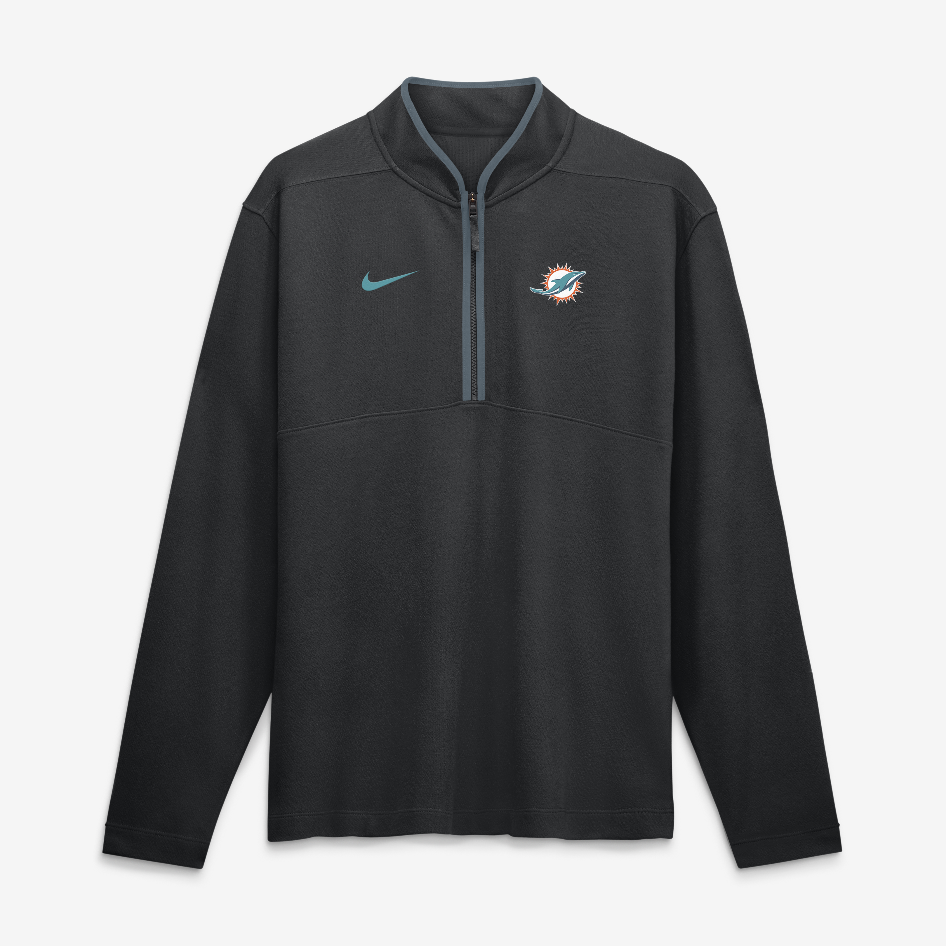 Men's Nike Black Miami Dolphins Dri-FIT Victory Half-Zip Pullover