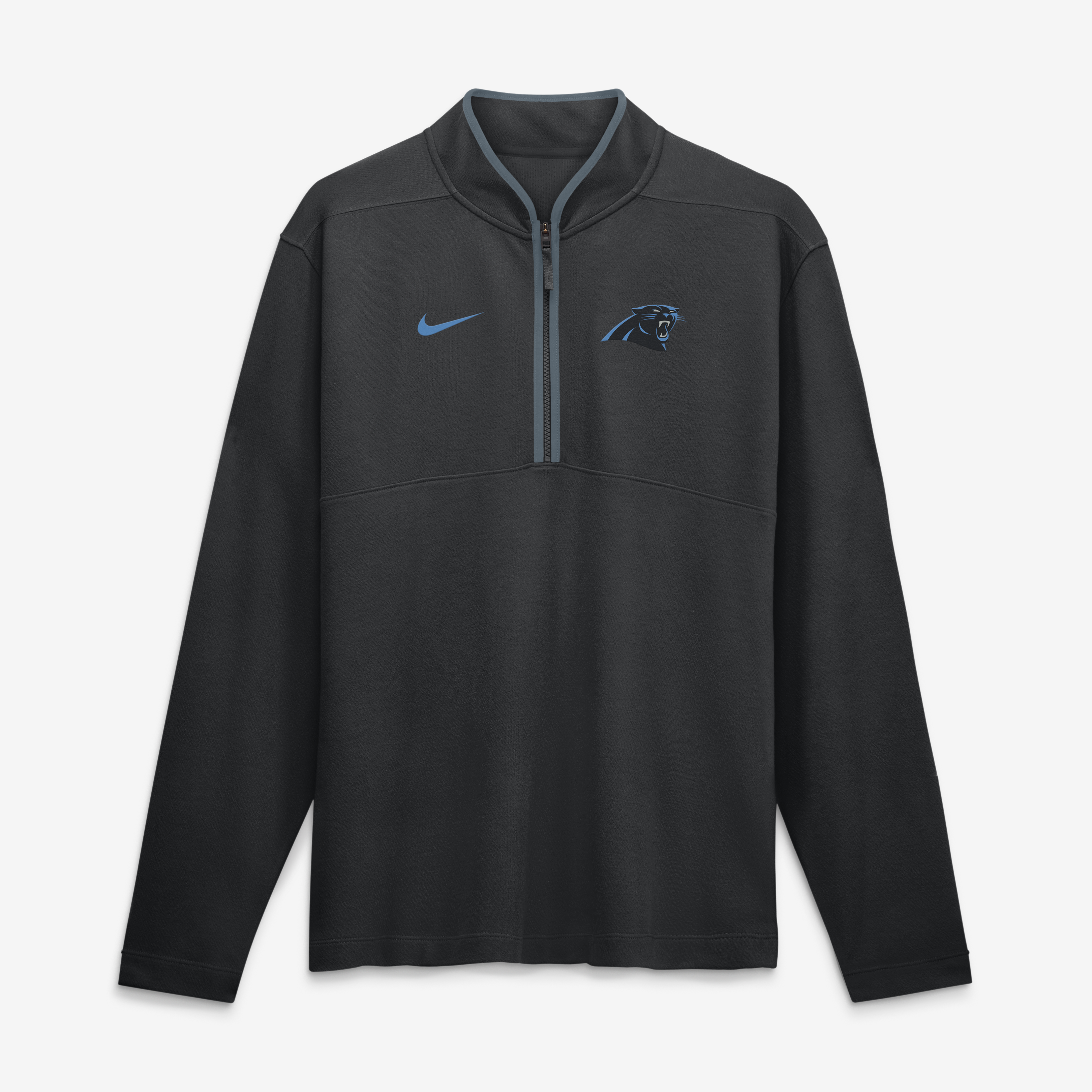 Nike Men's Black Carolina Panthers Dri-fit Victory Half-Zip Pullover - Black, Anthracite