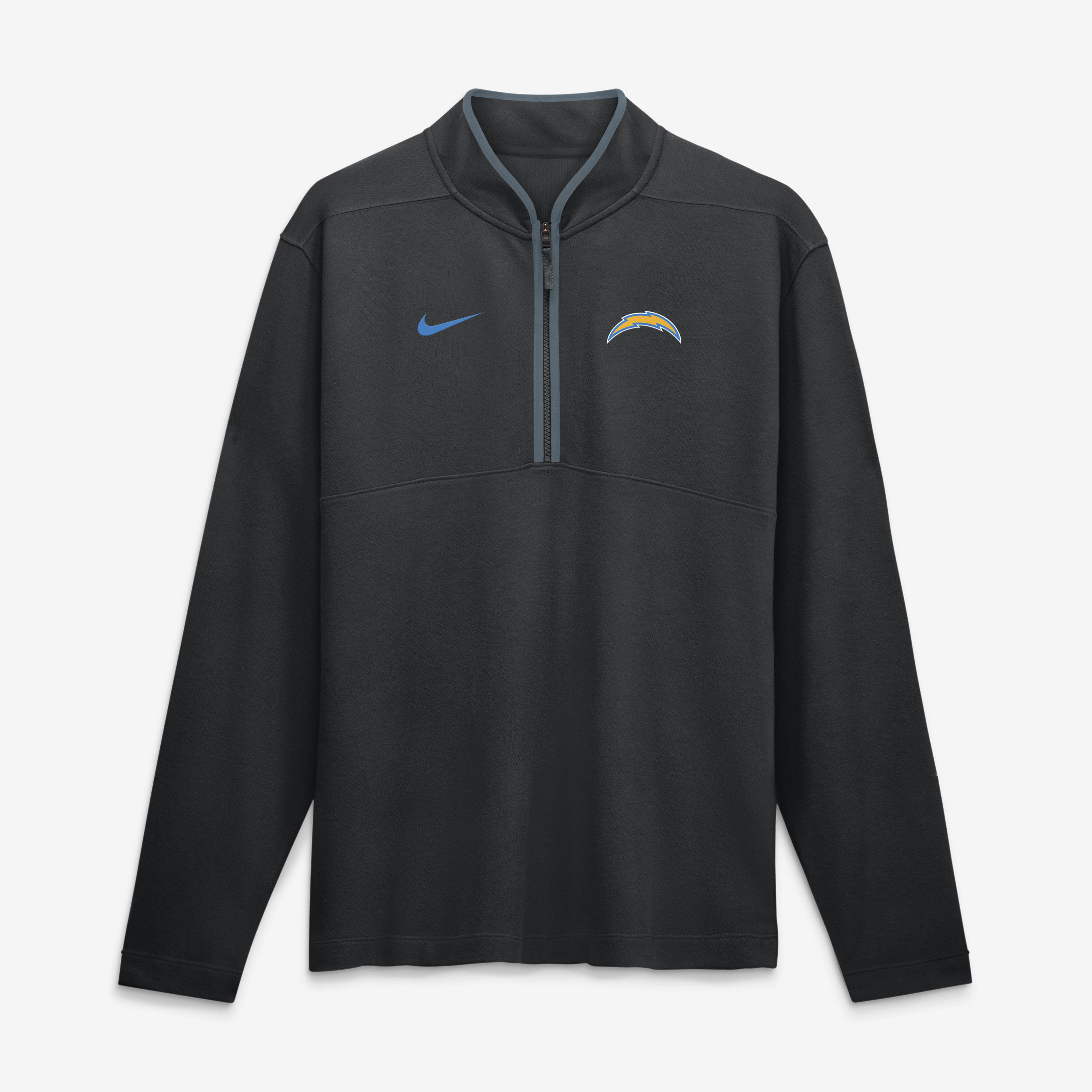 Nike Men's Black Los Angeles Chargers Dri-fit Victory Half-Zip Pullover - Black, Anthracite