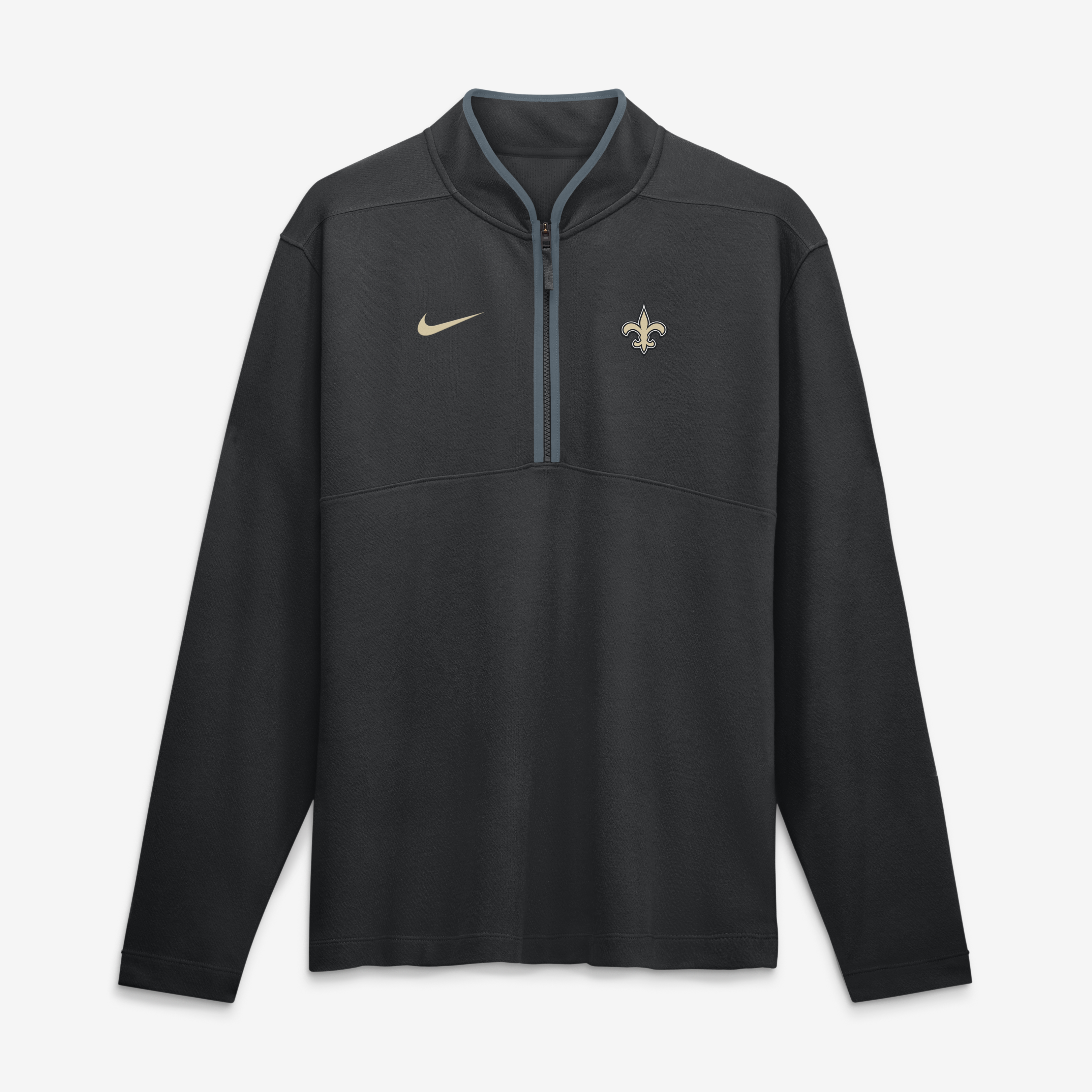 Nike Men's Black New Orleans Saints Dri-fit Victory Half-Zip Pullover - Black, Anthracite