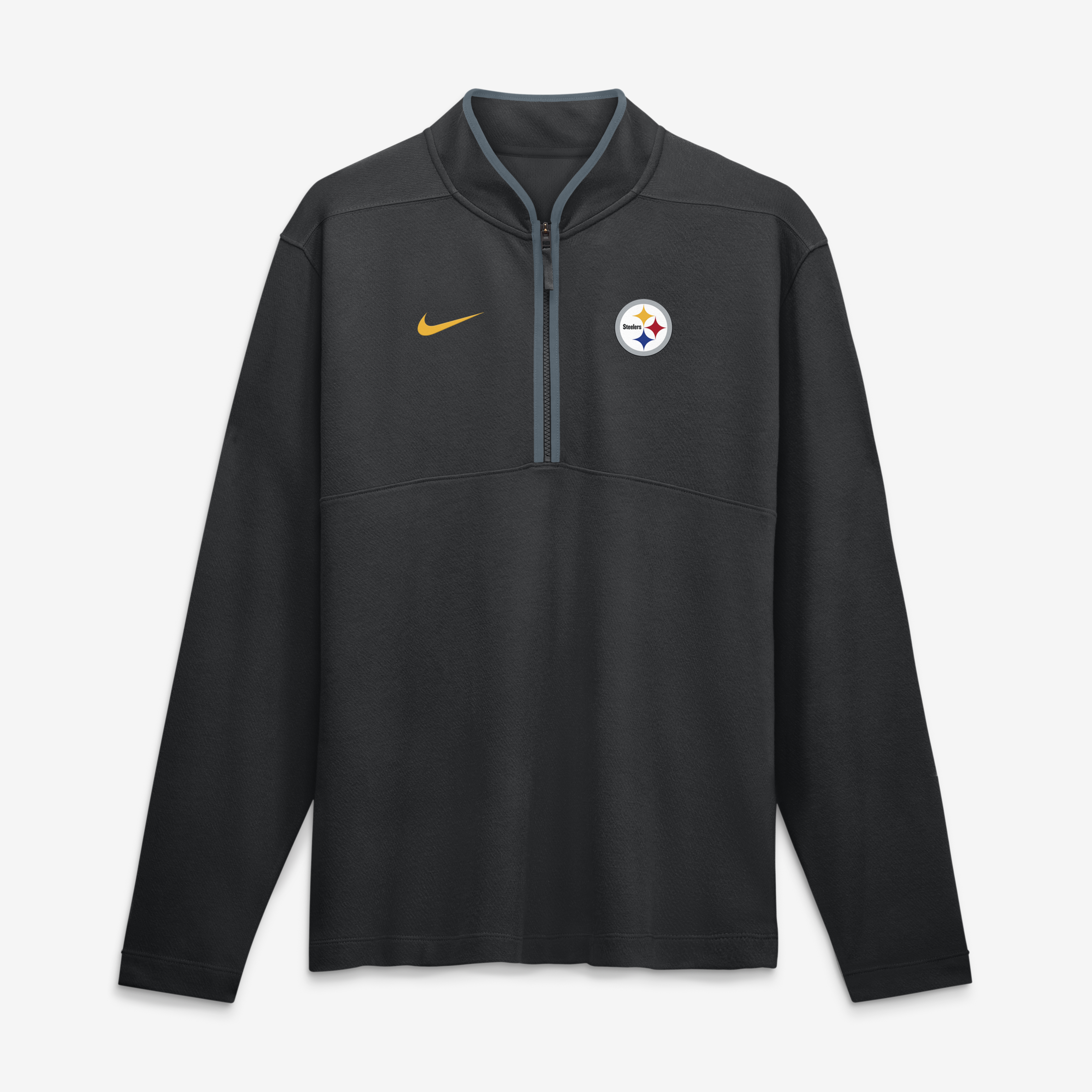 Nike Men's Black Pittsburgh Steelers Dri-fit Victory Half-Zip Pullover - Black, Anthracite